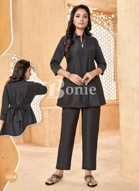 Bonie Rihana Silk Linen Western Wear Wholesale Ladies Top With Bottom Catalog
 Catalog